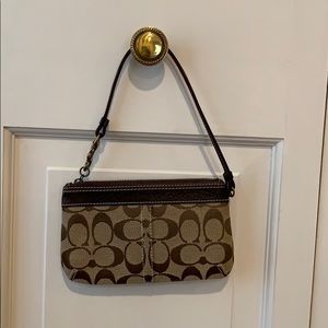 Coach Wristlet Tan and Brown